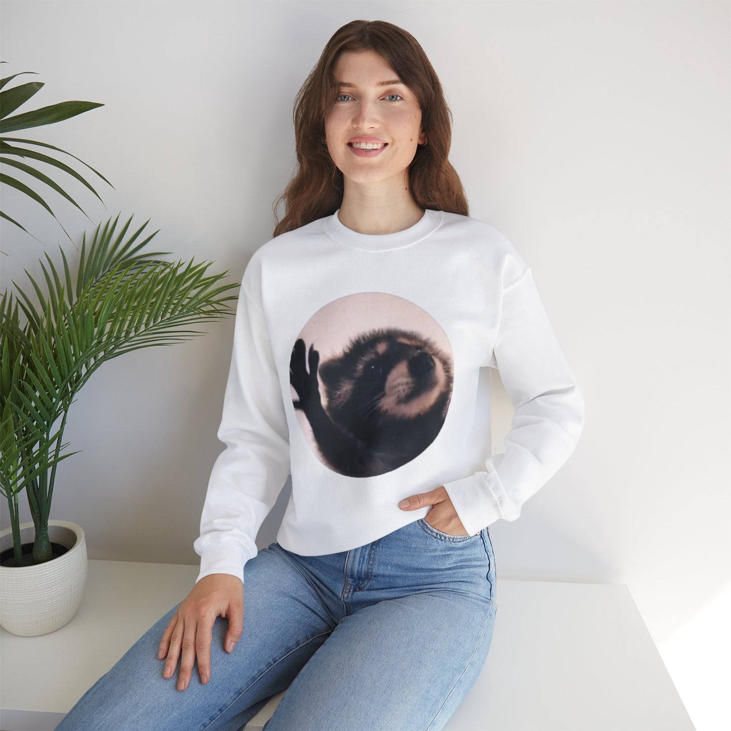 Pedro Raccoon Unisex Heavy Blend™ Crewneck Sweatshirt