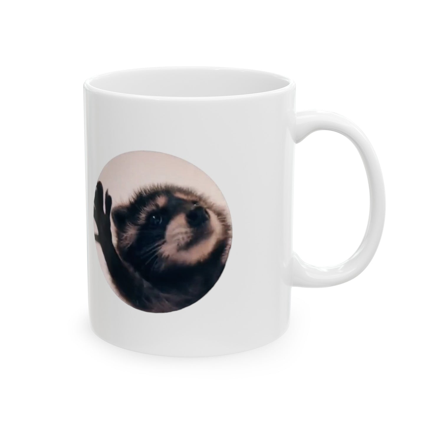 Pedro Raccoon Ceramic Mug, (330ml, 440ml)