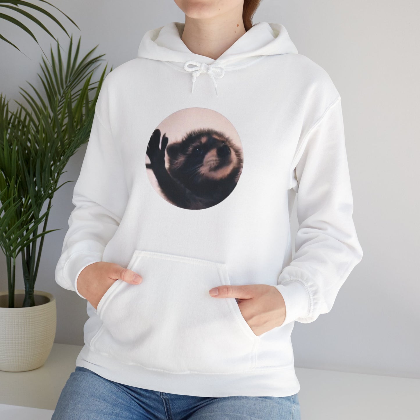 Pedro Raccoon Front Only Unisex Heavy Blend™ Hooded Sweatshirt