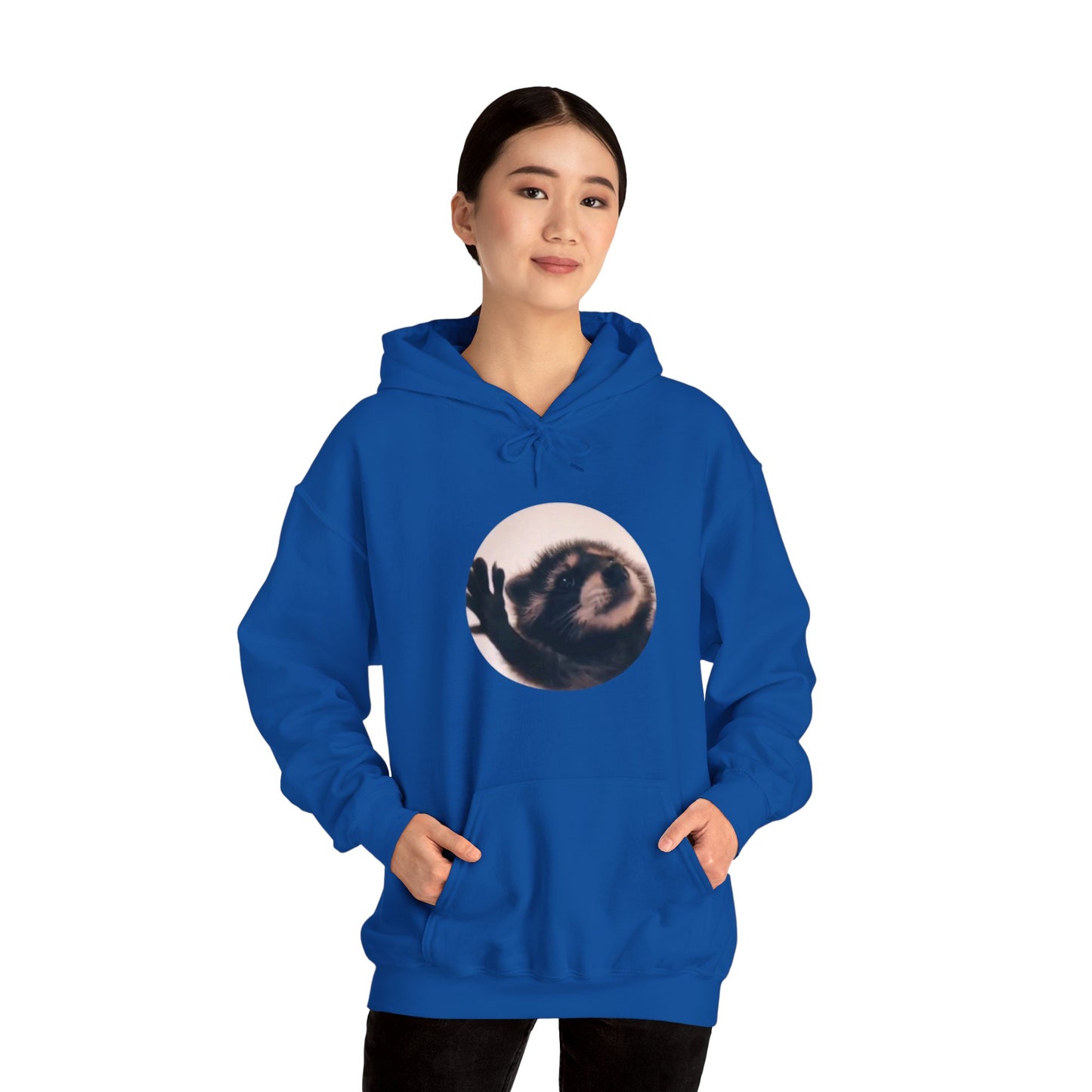 Pedro Raccoon Front Only Unisex Heavy Blend™ Hooded Sweatshirt