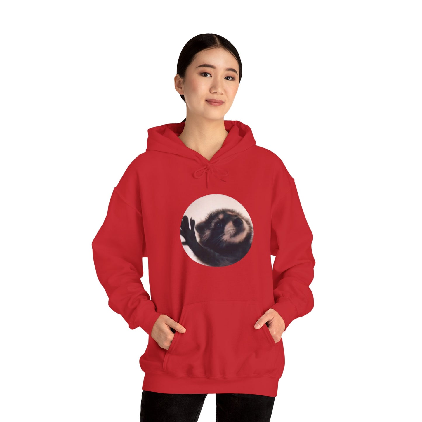 Pedro Raccoon Front Only Unisex Heavy Blend™ Hooded Sweatshirt