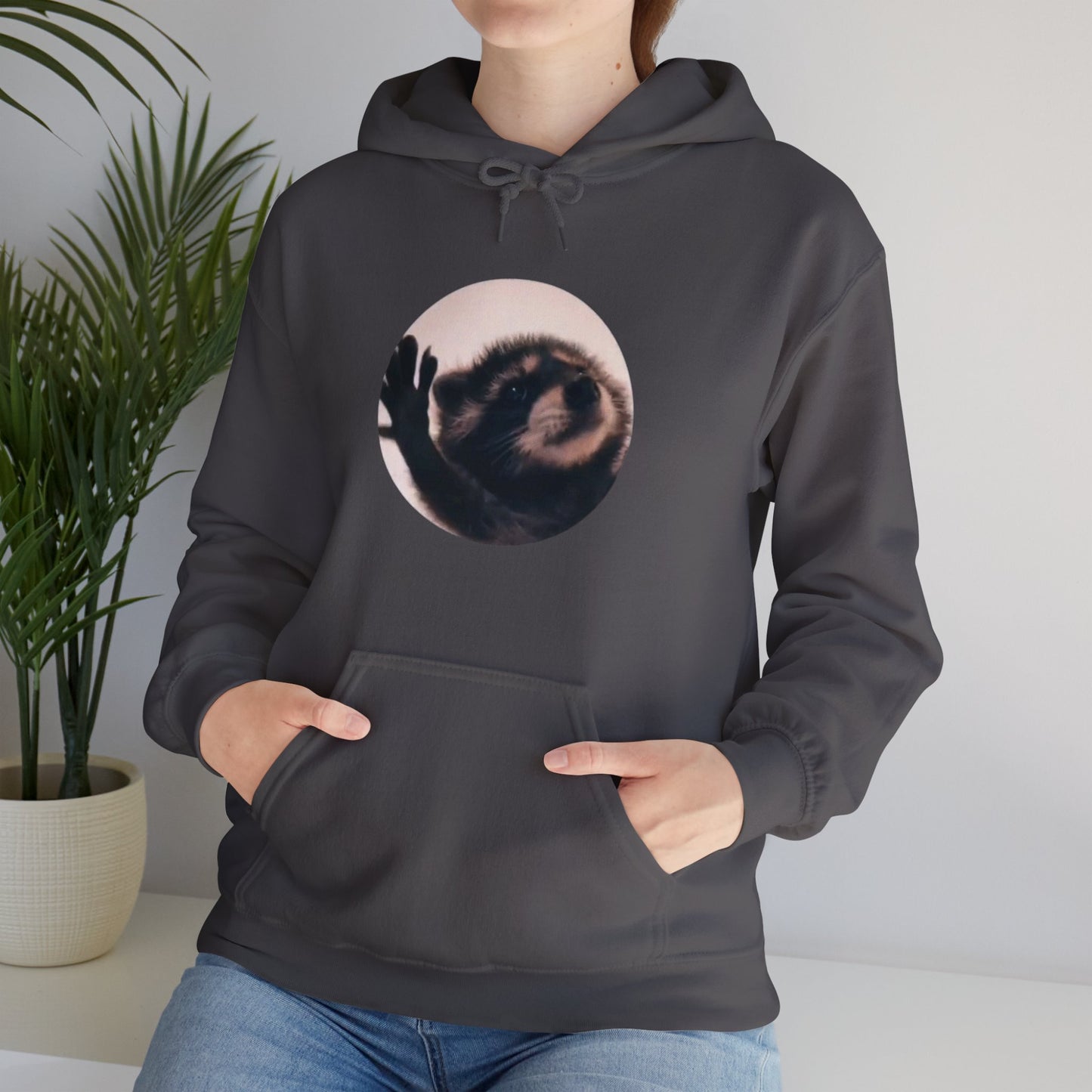 Pedro Raccoon Front Only Unisex Heavy Blend™ Hooded Sweatshirt