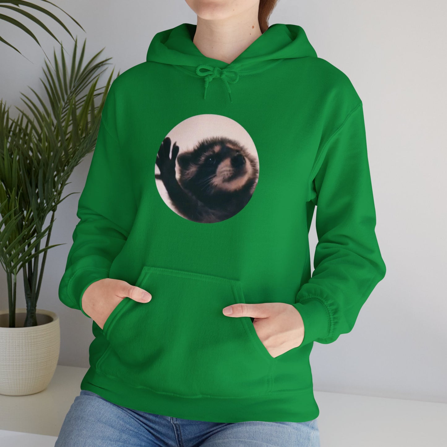 Pedro Raccoon Front Only Unisex Heavy Blend™ Hooded Sweatshirt