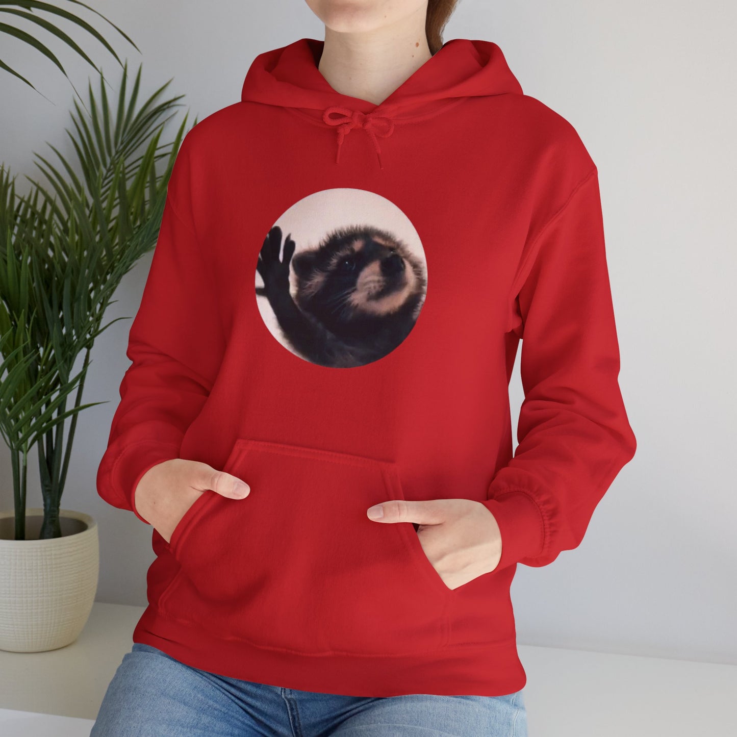 Pedro Raccoon Front Only Unisex Heavy Blend™ Hooded Sweatshirt