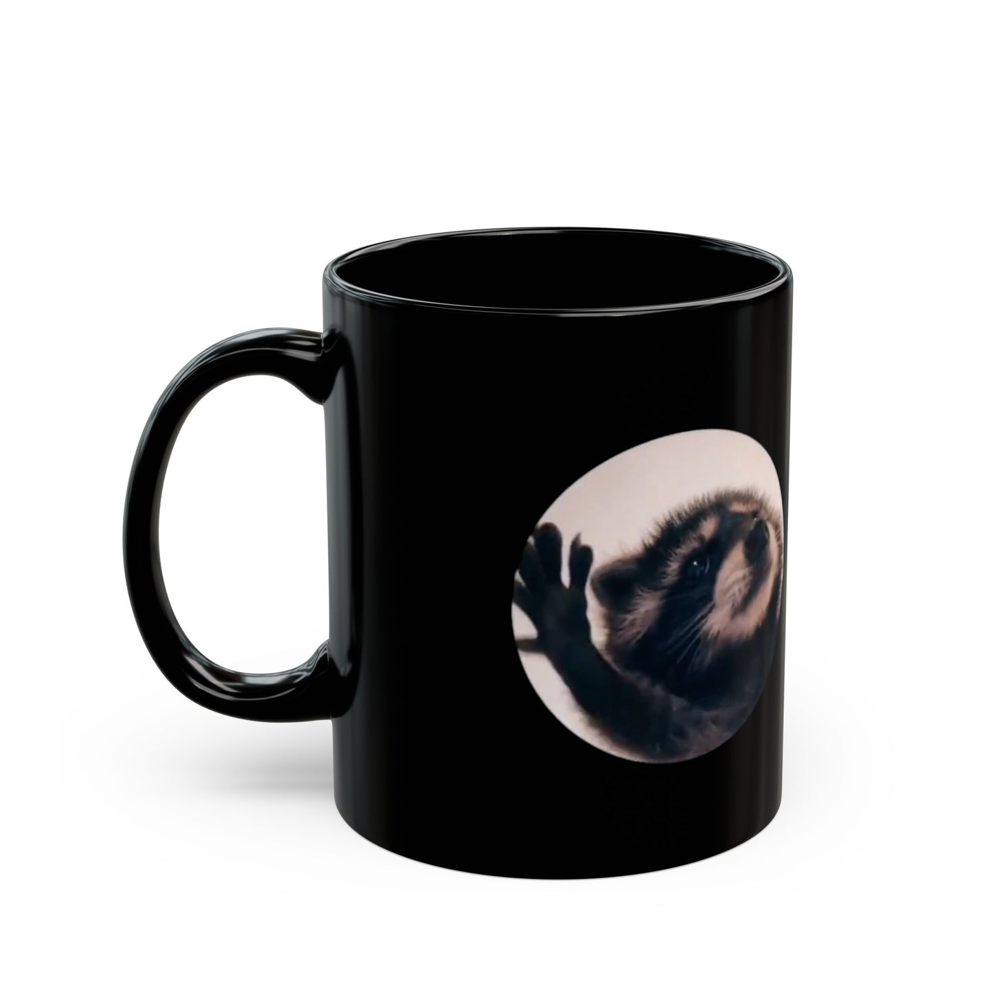 Pedro Raccoon Black Mug 330ml and 440ml