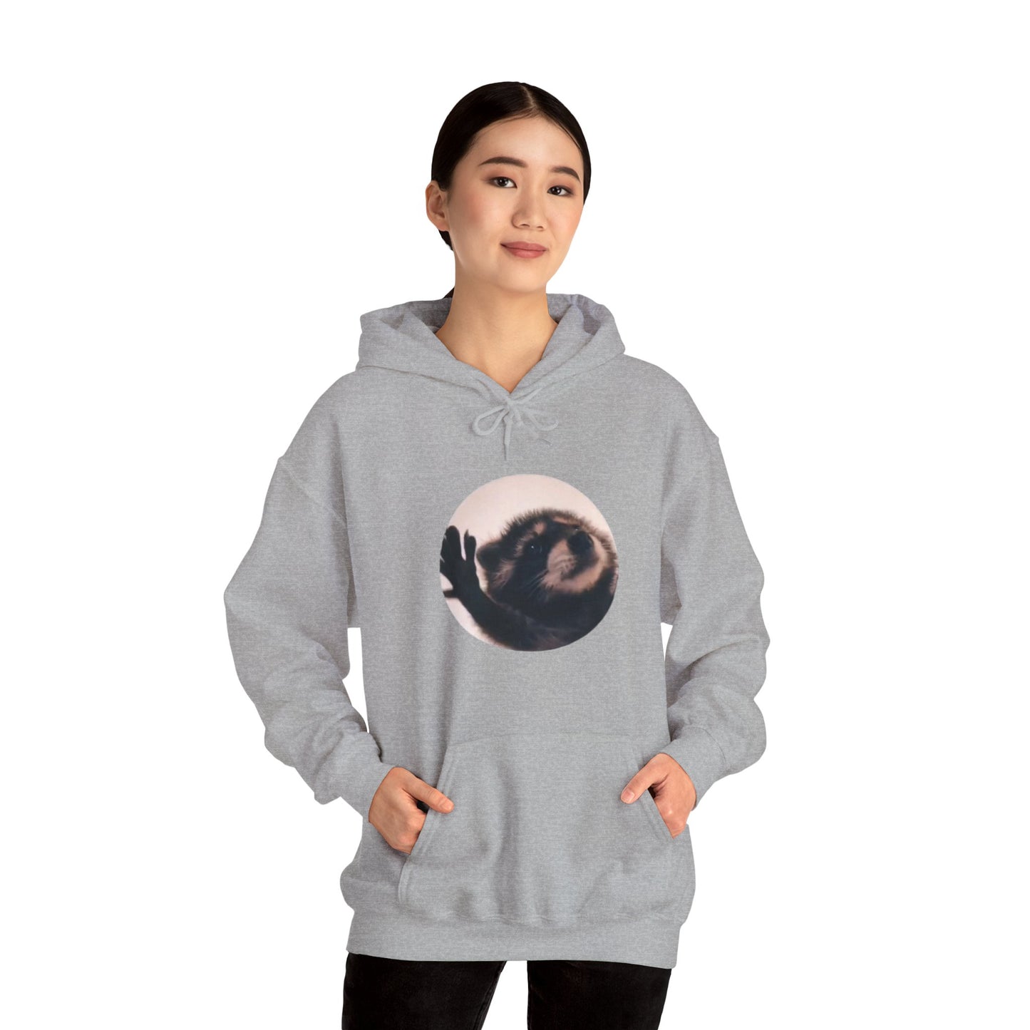 Pedro Raccoon Front Only Unisex Heavy Blend™ Hooded Sweatshirt