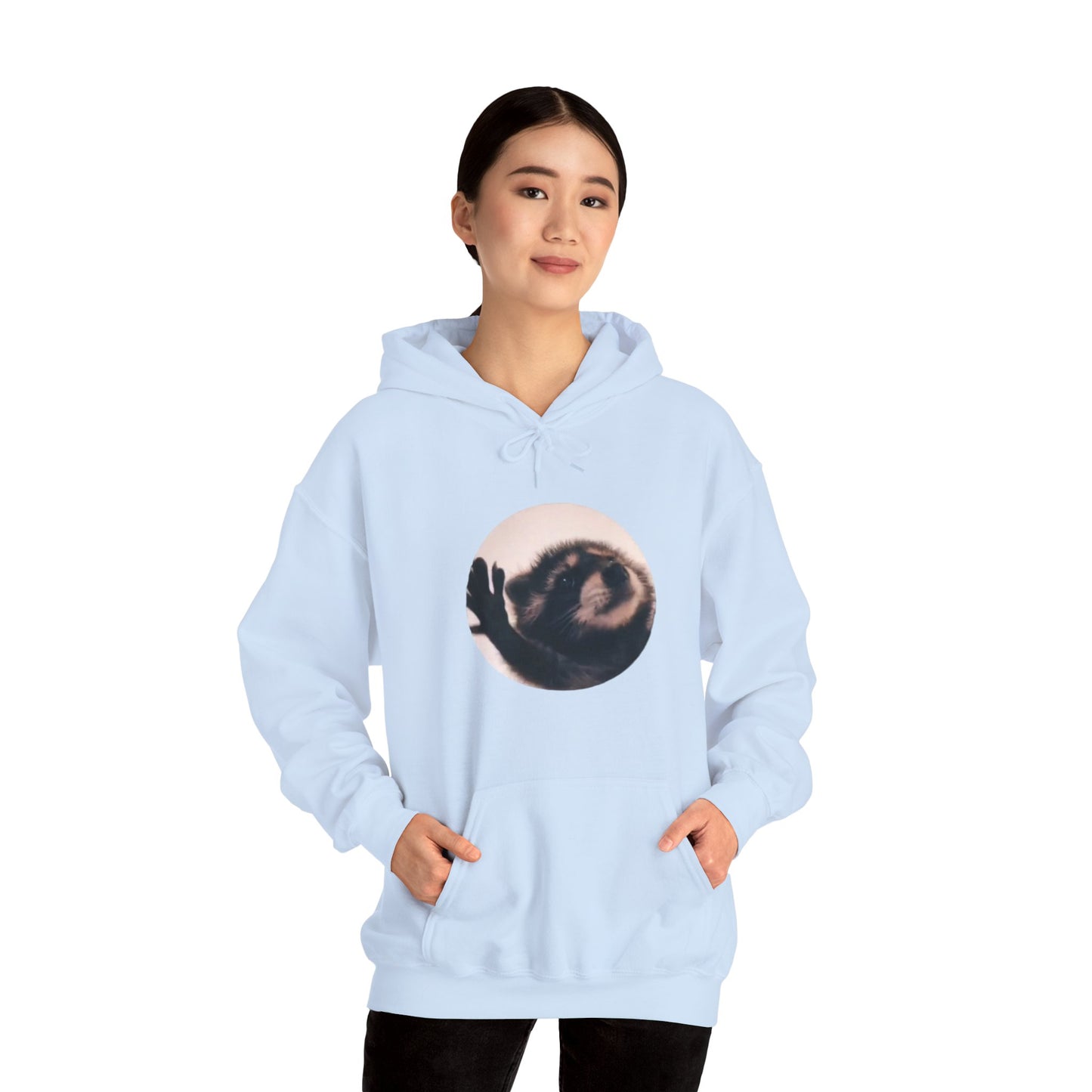 Pedro Raccoon Front Only Unisex Heavy Blend™ Hooded Sweatshirt