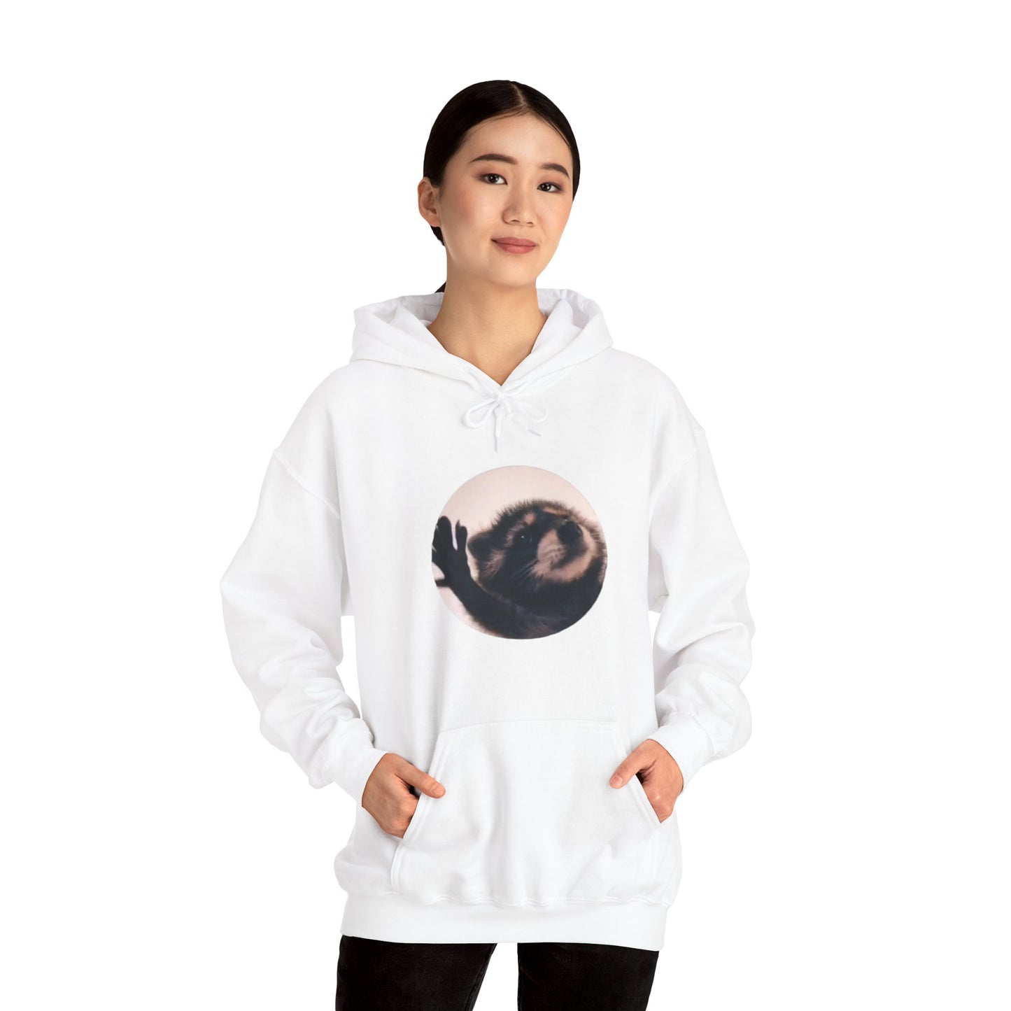 Pedro Raccoon Front Only Unisex Heavy Blend™ Hooded Sweatshirt