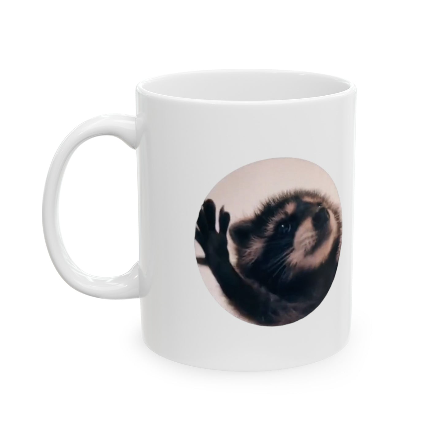 Pedro Raccoon Ceramic Mug, (330ml, 440ml)