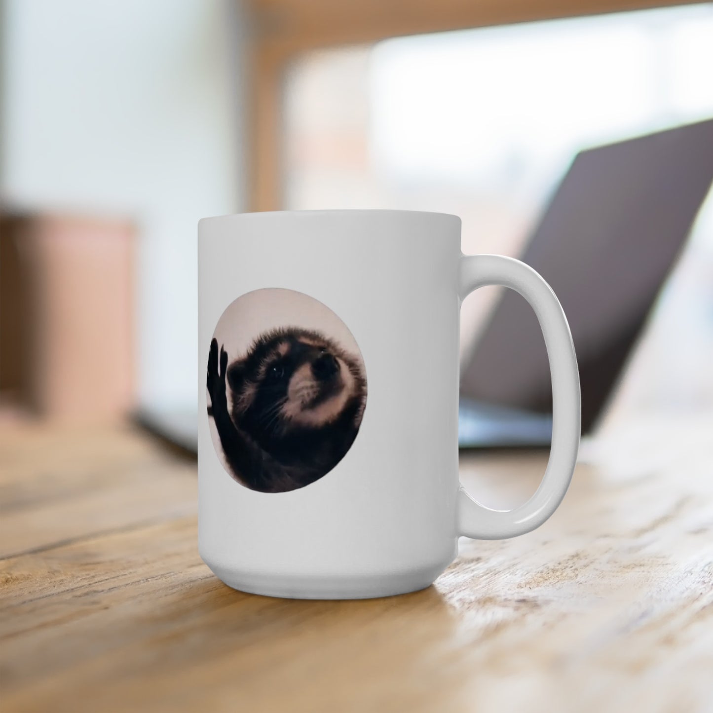 Pedro Raccoon Ceramic Mug, (330ml, 440ml)