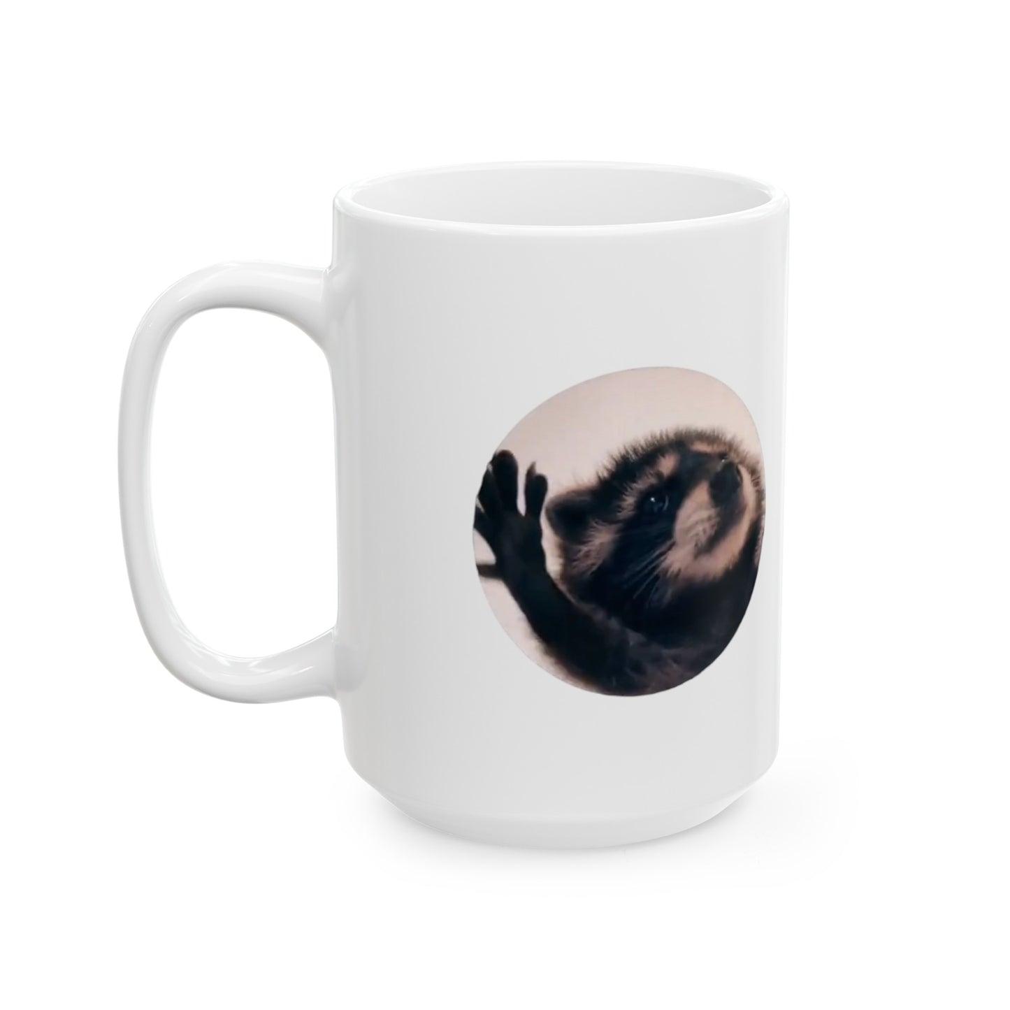 Pedro Raccoon Ceramic Mug, (330ml, 440ml)