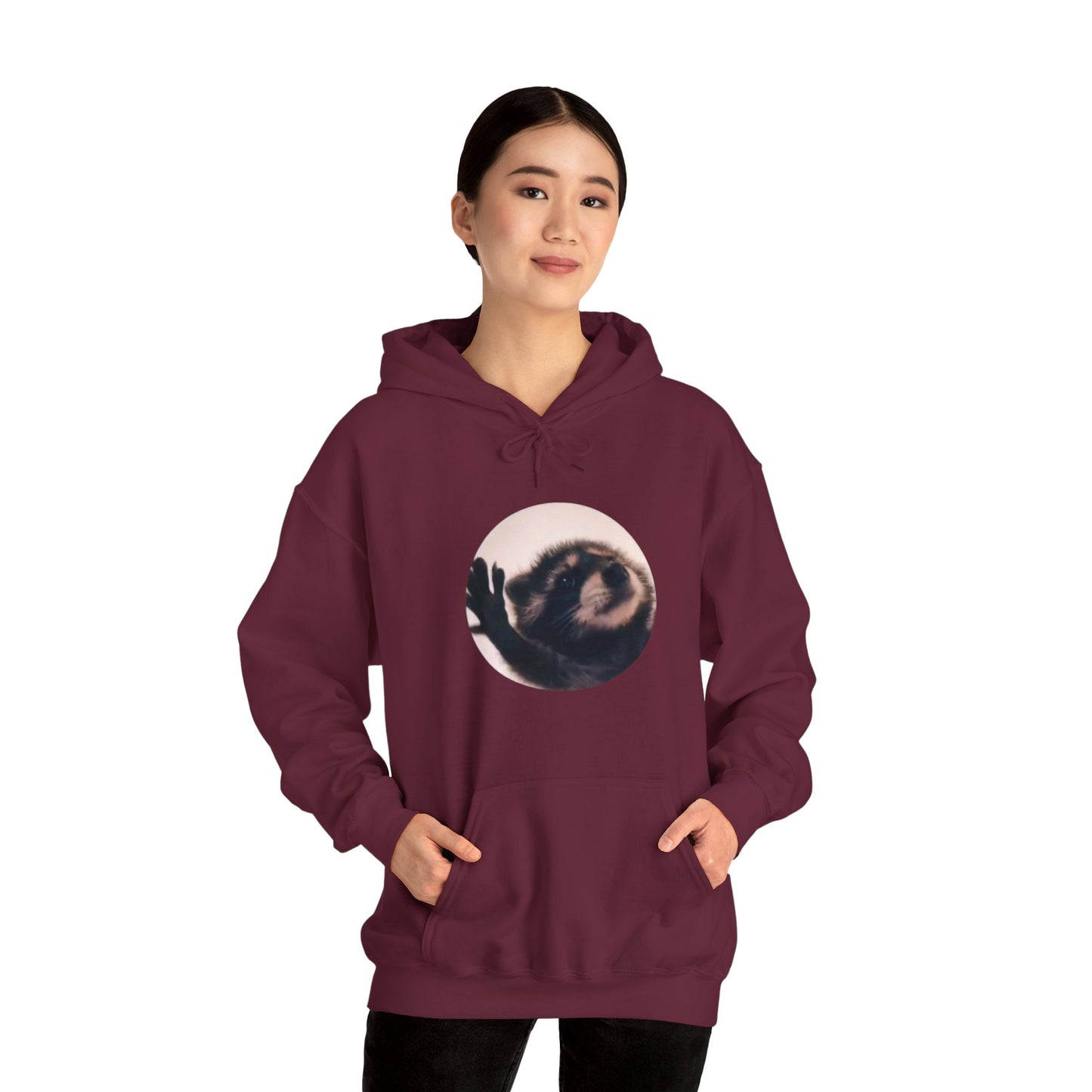 Pedro Raccoon Front Only Unisex Heavy Blend™ Hooded Sweatshirt