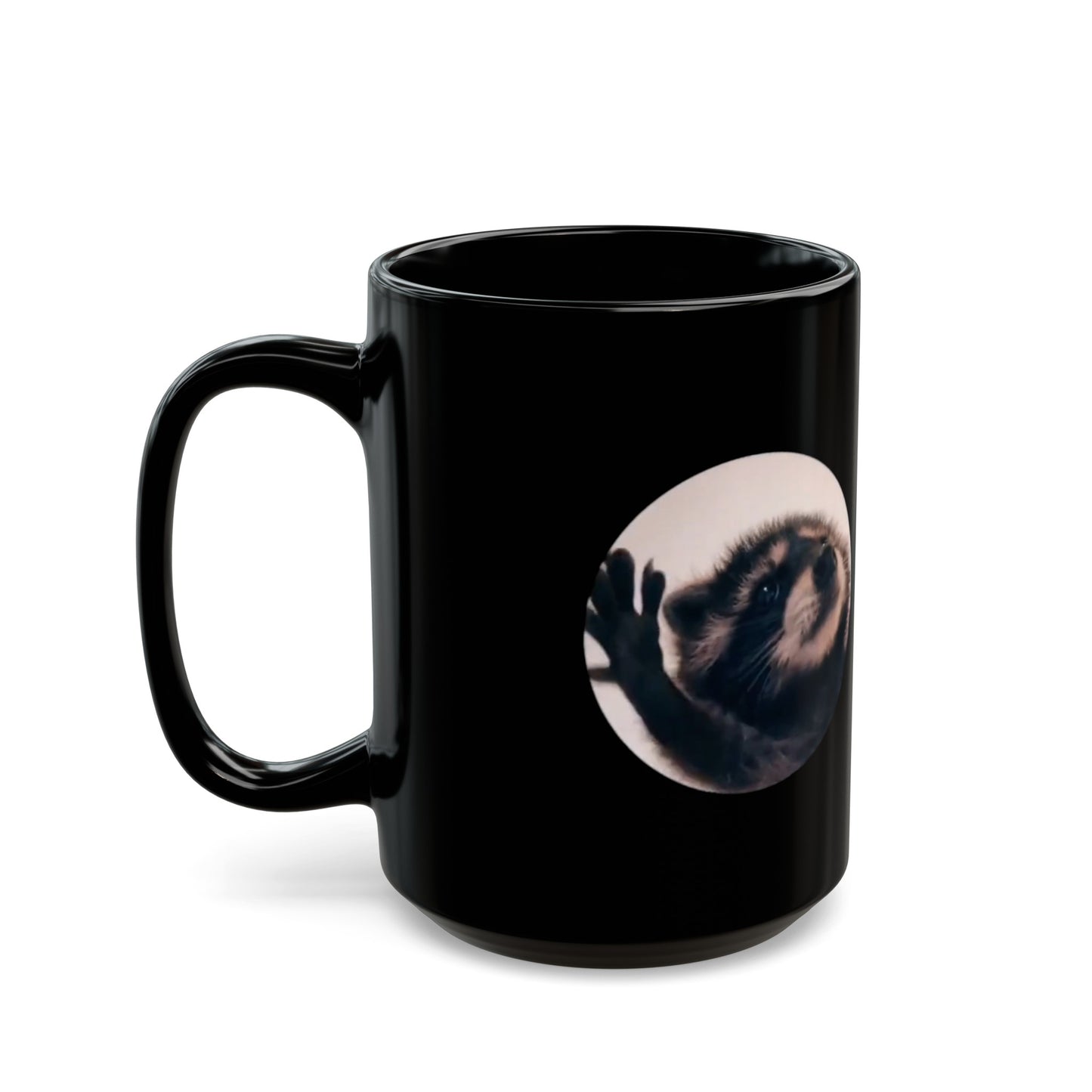 Pedro Raccoon Black Mug 330ml and 440ml