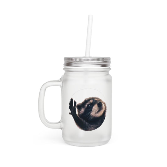 Pedro Raccoon Mason Jar