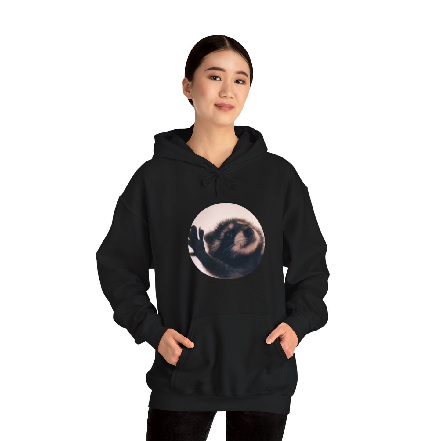 Pedro Raccoon Front Only Unisex Heavy Blend™ Hooded Sweatshirt