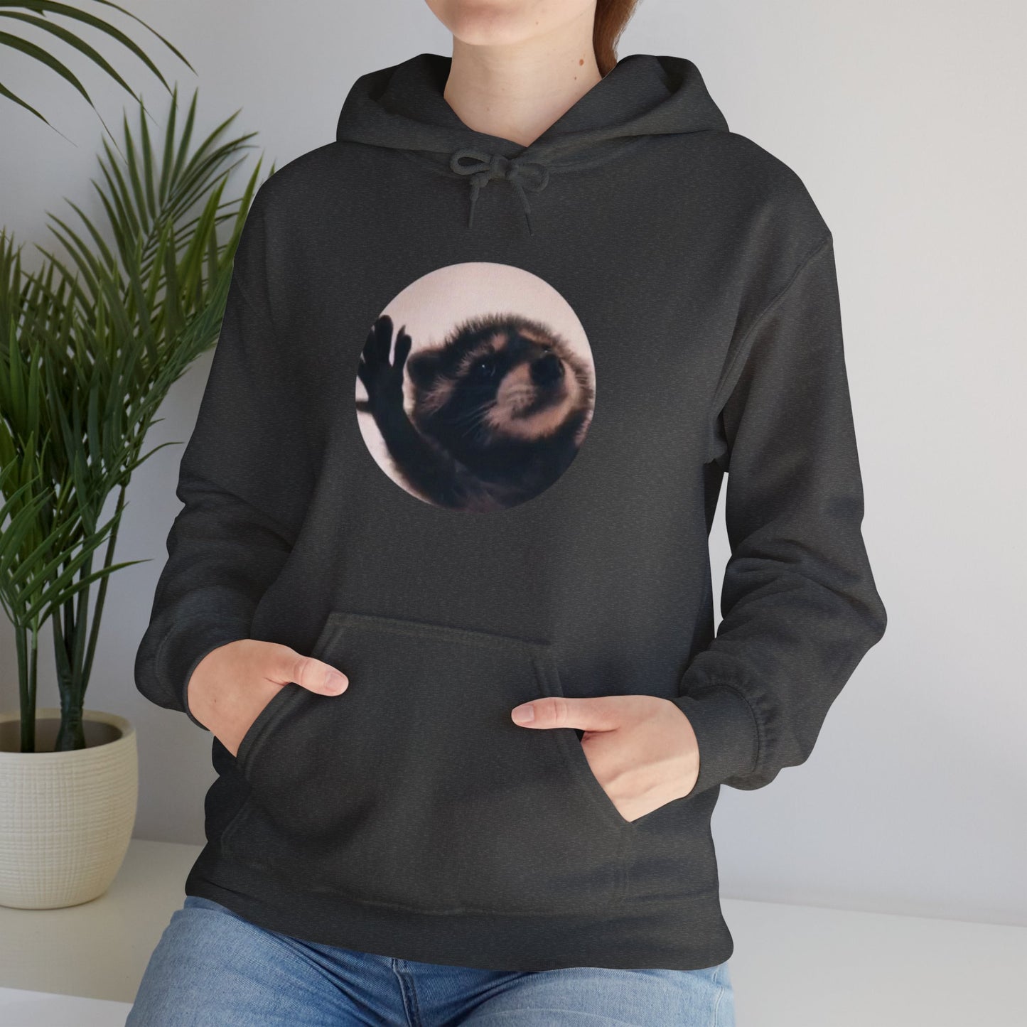 Pedro Raccoon Front Only Unisex Heavy Blend™ Hooded Sweatshirt