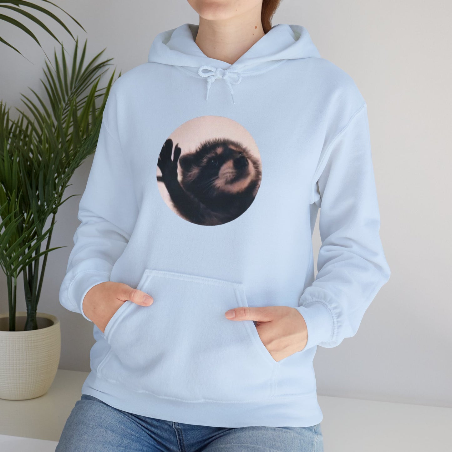 Pedro Raccoon Front Only Unisex Heavy Blend™ Hooded Sweatshirt